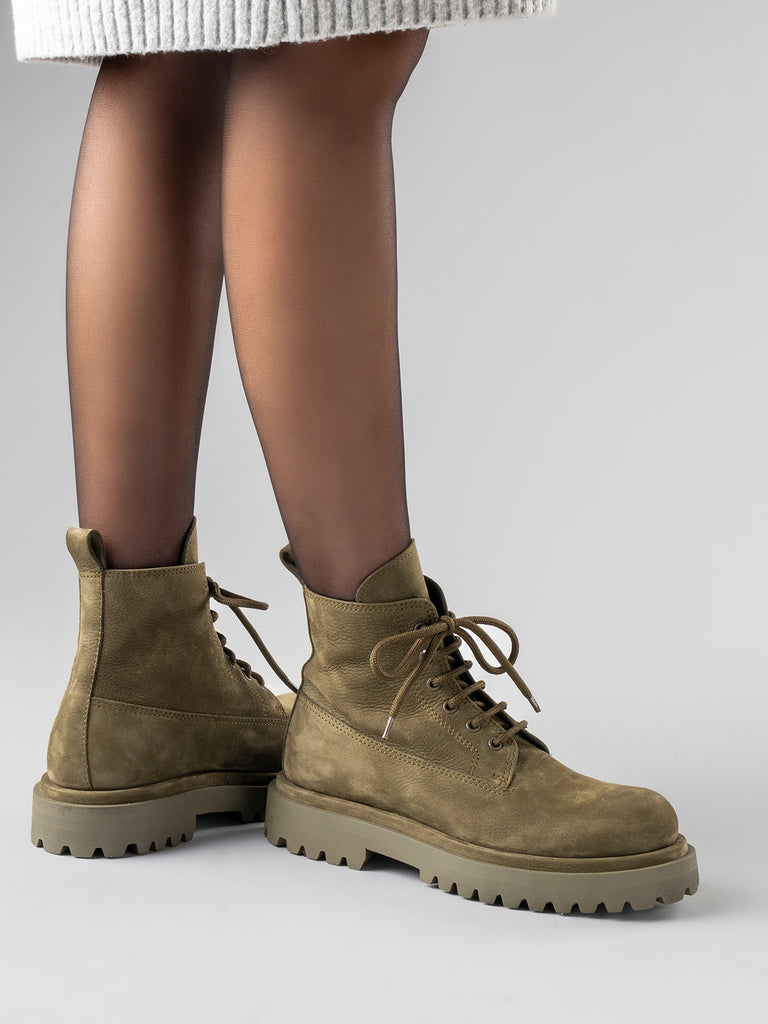 WISAL 021 - Green  Nabuk Ankle Boots Women Officine Creative - 6